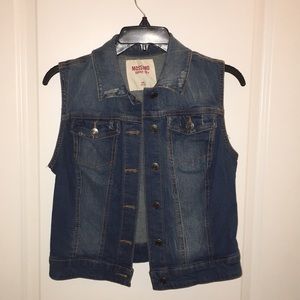 Distressed Jean Vest